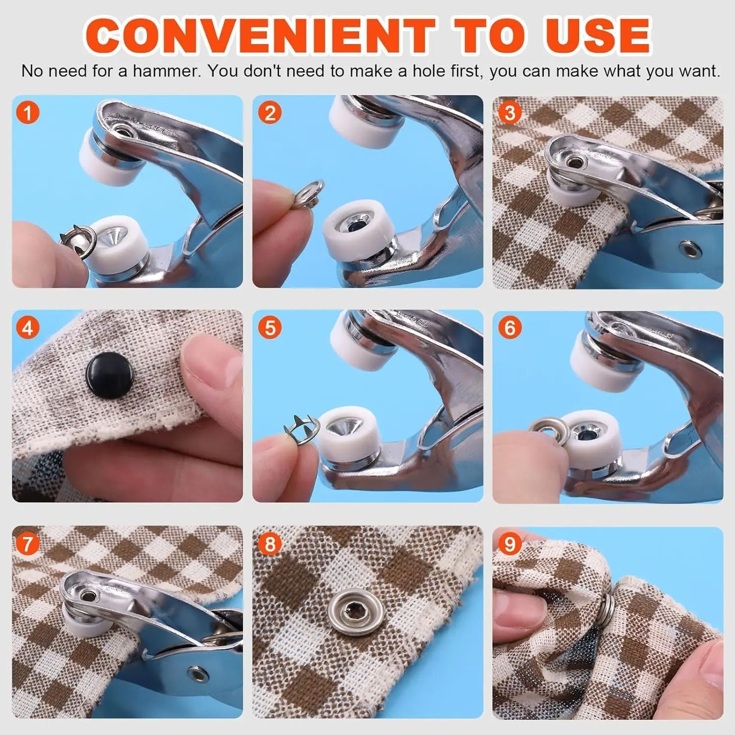 Button Pliers tool kit (50 buttons)